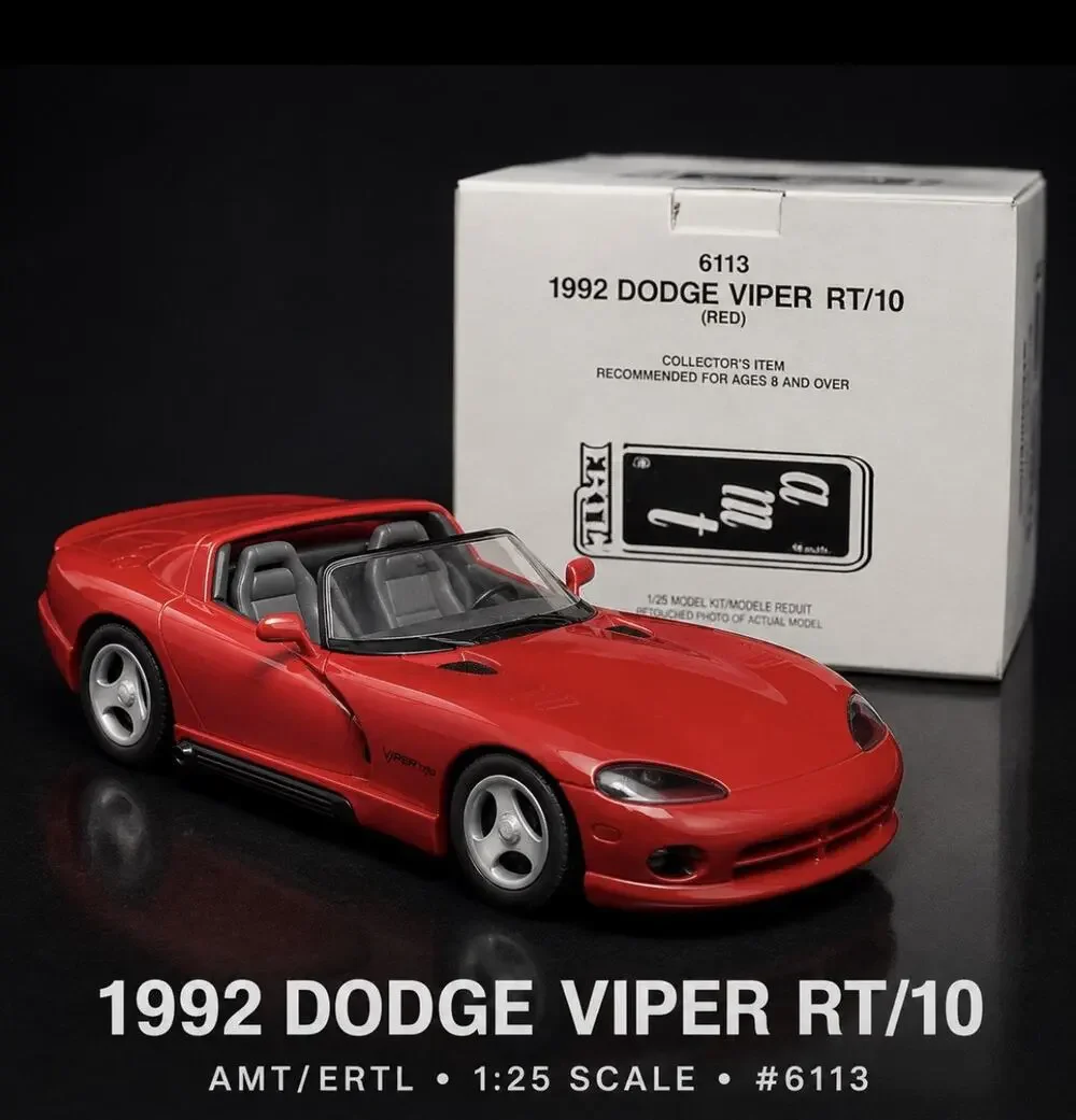 Vintage AMT ERTL 1992 Dodge Viper RT/10 Red 1:25 Dealer Promo 6113 Box